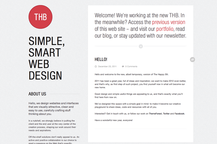 The Happy Bit website preview